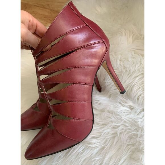 Michael Kors heels straps burgundy heels size 7.5 - Picture 2 of 6